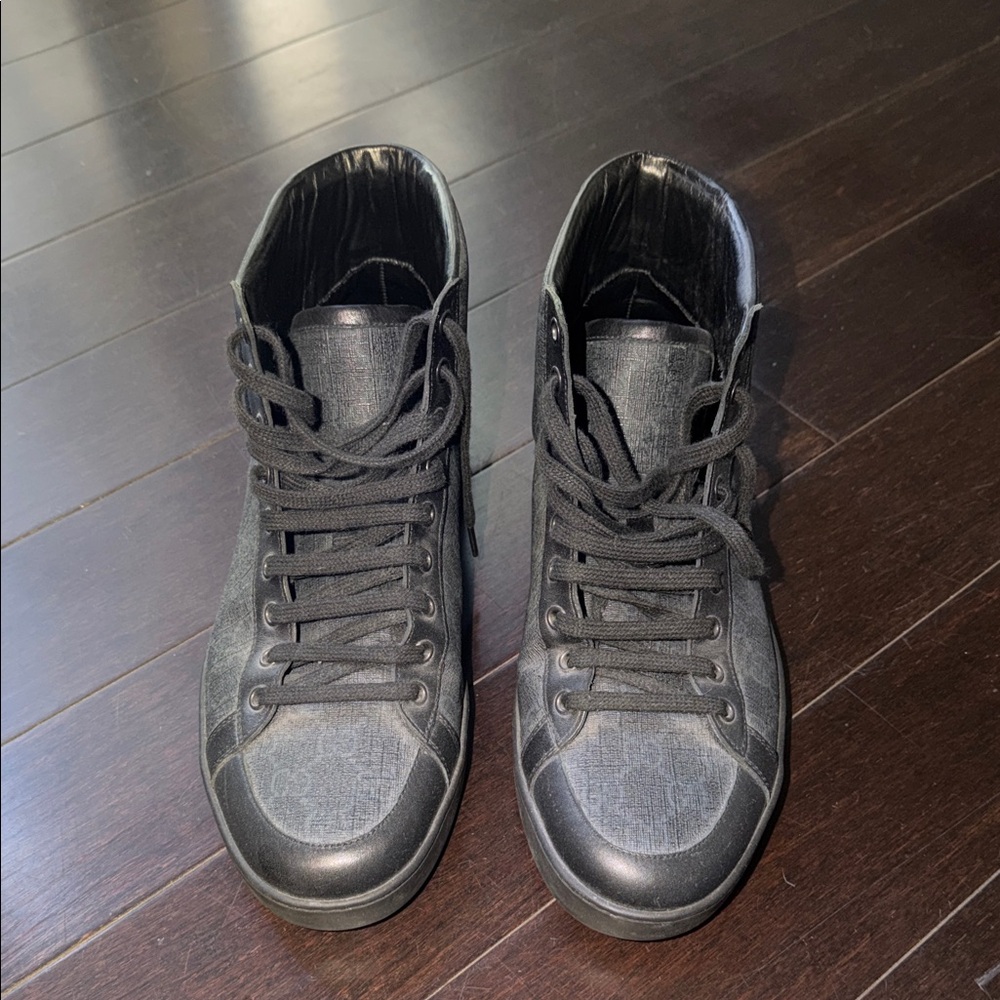 Gucci Men's Black High-Top Sneakers